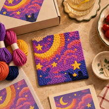 Stardust punch needle kit styled product image
